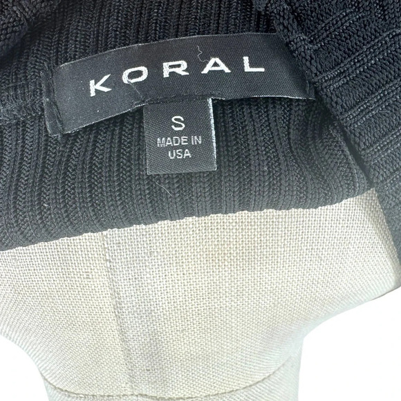 Koral Breach Open Front Pullover Sweater Slub Gray Black‎ Size Small - Picture 8 of 11